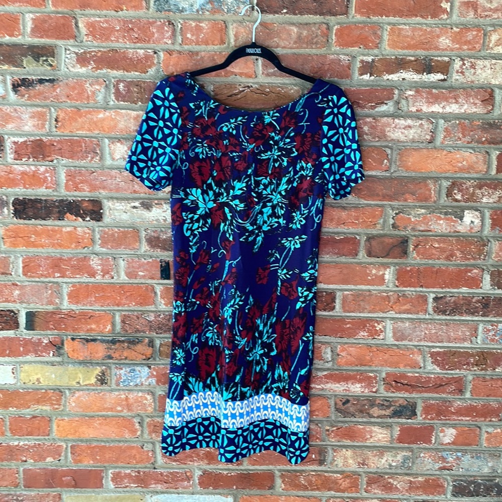 Tracy Reese patterned dress with v neck back
